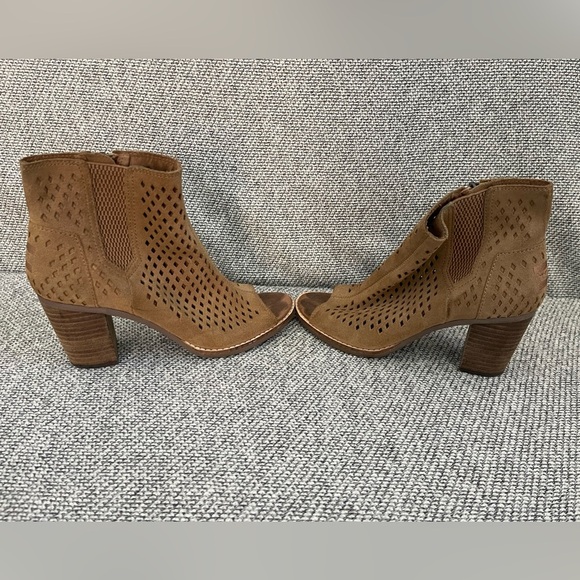 Toms Brown Ankle Booties with Perforated Design - Picture 16 of 16